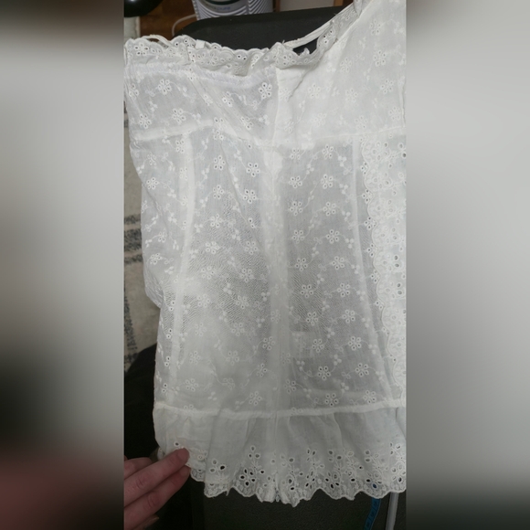 White Eyelet Lace Camisole Top - Picture 4 of 4